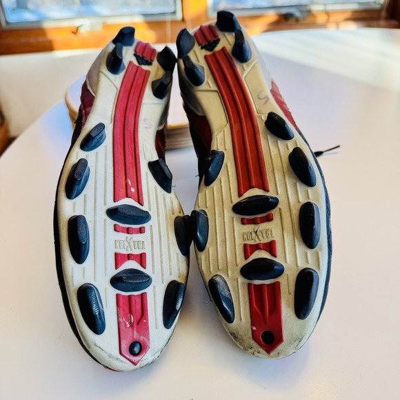 Vintage Adidas DX-2 TRX FG Men's Size 11 Football Cleats Boots Black Red Silver - Picture 7 of 9